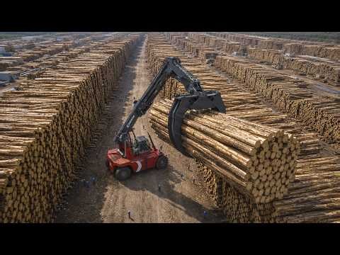 How Giant Forestry Machines Control Chaos. Heavy Logging Equipment Documentary