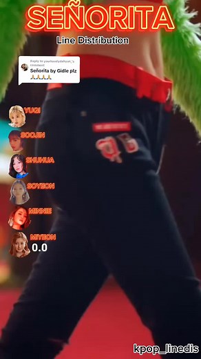 SEÑORITA Line Distribution by (G)I-DLE Members