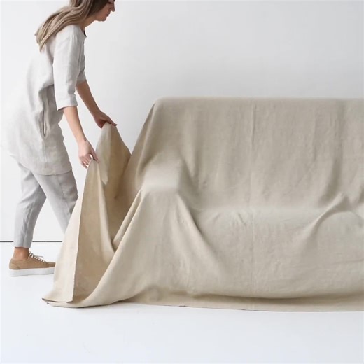 Natural Oatmeal Linen Couch Cover – Sofa Slipcover for Pets and Kids – Minimalist Neutral Decor – Soft Stonewashed European Flax Linen - Etsy New Zealand