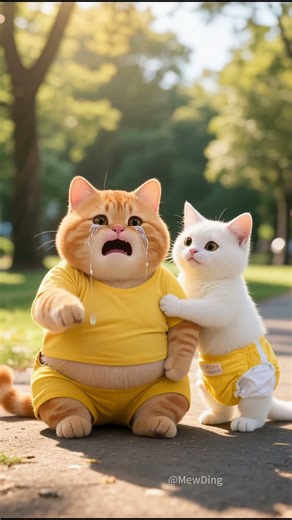 Little Fox Steals Ginger Cat’s Hot Dog… But the Kitten Saves the Day! 😹🌭🦊 #funny #shorts #cute