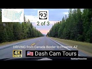 2 of 3 Driving Entire Highway US-93 South. Montana, Idaho, Nevada, Arizona 4K Dash Cam Tours 2020