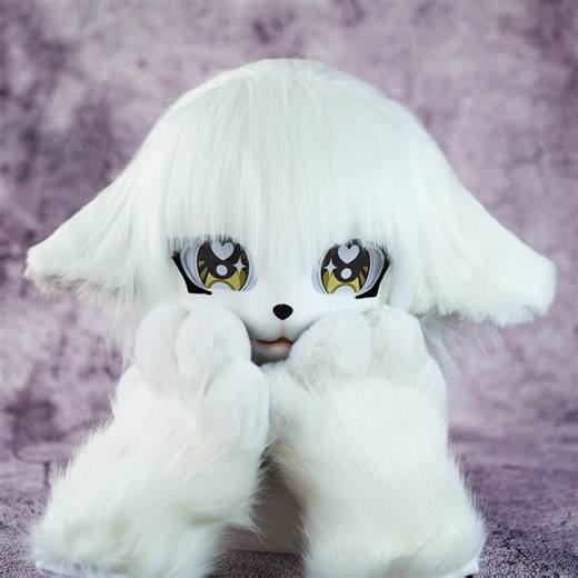 White Sheep Kigurumi Head and Paws Set, Cosplay Costume, Full-cover Fursuit Mask, Furry Convention Animal Themed Party Accessories - Etsy
