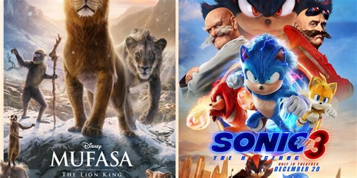 ‘Mufasa: The Lion King’ vs “Sonic The Hedgehog 3′