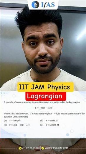 Lagrangian | Classical Mechanics | IIT JAM Physics | IFAS