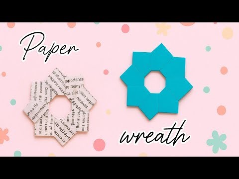 DIY Paper Wreath | Easy Origami Decoration