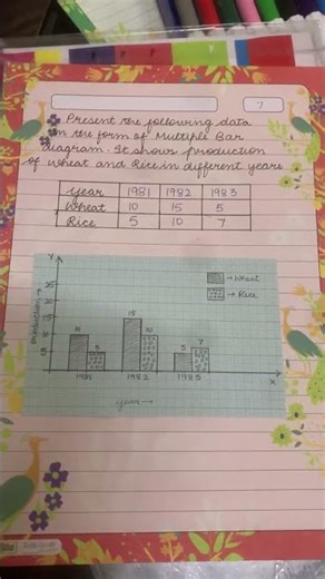 Economics project class 11 on statistics data | bargraph| histogram | pie chart #classnotes #project