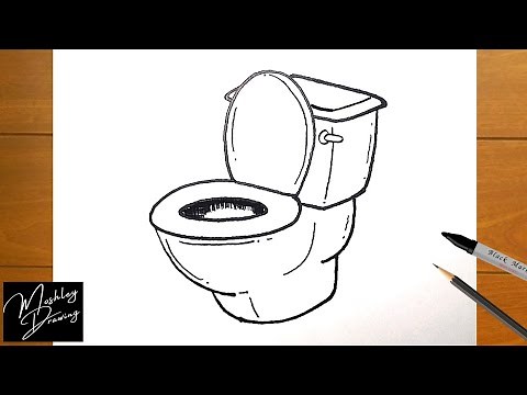How to Draw a Toilet Easy