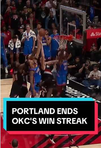 Portland Trail Blazers End OKC's Winning Streak!