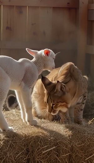 Cat adopts a cloud with legs 🐑🐈