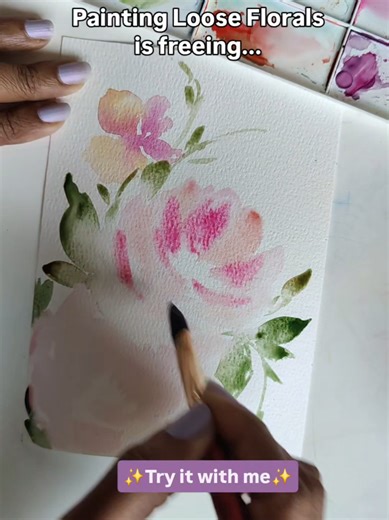 *Live Painting on YouTube* Friday, March 6 at 2.30pm EST Come ready to let loose and go with the flow 🫶🏾 - - #arttherapy #loosewatercolour #learntopaint #youtubelive