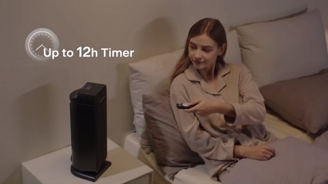 Pelonis 1500w Electric Space Heater for Indoor Use with Thermostat, Oscillation and Remote – Portable Ceramic Heater for Bedroom, Home and for Office Under Desk