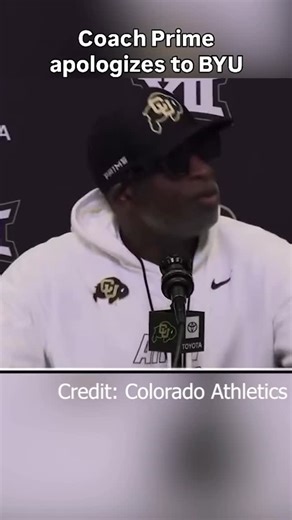 KSL Sports on Instagram: "Coach Prime took a moment to apologize to BYU on behalf of Colorado fans. #big12 #big12fb #byufootball"