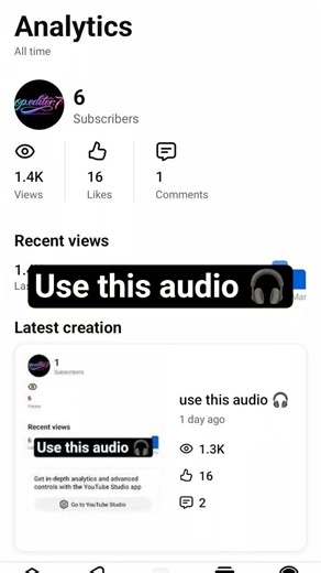 use this audio 🎧