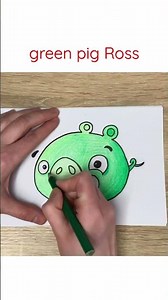 Draw a green pig Ross - Bad Piggies - The Angry Birds Movie - with Easy Pen