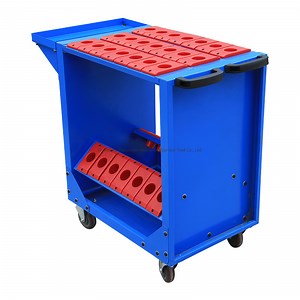 [Hot Item] Factory Price Bt40 Bt50 CNC Tool Holder Storage Trolley with PP Caster