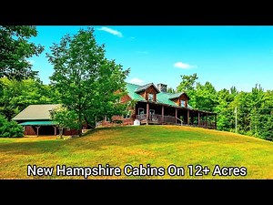New Hampshire Cabins On 12+ Acres | Nh Real Estate For Sale | Pond With Trees | NH Hunting Camp