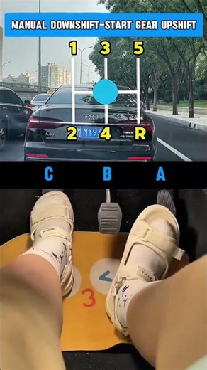 manualtransmission downshift, stop, and upshift #ManualTransmission downshiftgear #upshift