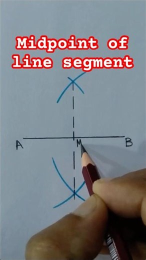 How to draw a perpendicular bisector of a line segment #ruler #compass
