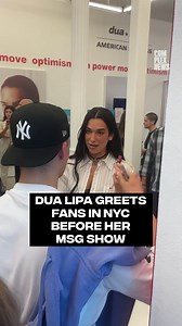 Dua Lipa pulled up to say hi to fans before her MSG concert on ‘RADICAL OPTIMISM’ tour 🎶 | Complex