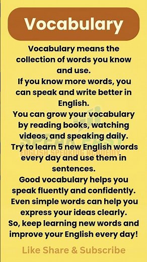 What is Vocabulary? | Easy English Explanation for Beginners