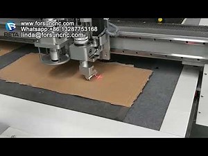 Corrugated cardboard cutting with Vibrating knife & V cut cutting machine