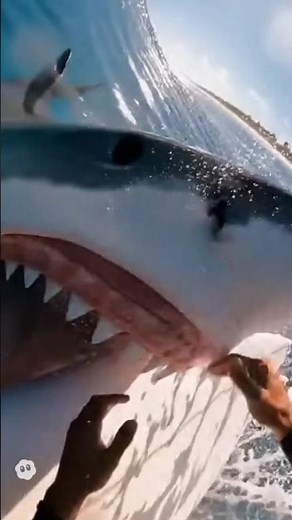 “Giant Shark Attacks During Surfing 🌊 | Real Deep-Sea Encounter at Mariana Trench!”