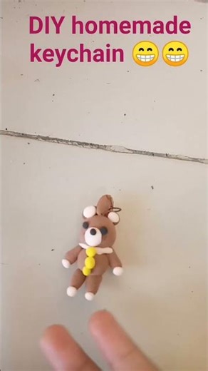 DIY homemade easy teddy bear keychain