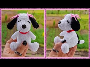 Snoopy Amigurumi Knitting Tutorial Step by Step💜✨