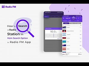 How to search for a radio station in the Main Search using Frequency filter?