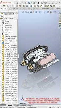 Car Engine (2Turbo V6) Advanced Assembly Designing #solidworkstutorial #shortsvideo #3dmodeling