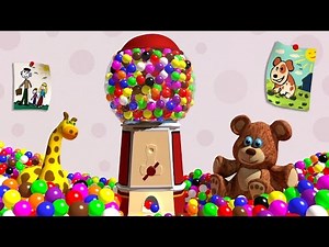 3D Gumball Machine | Learn Colors w/ 3D Colored Balls | Video for Kids