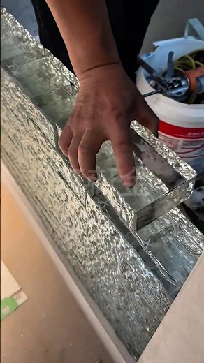 Installation of glass blocks for walls
