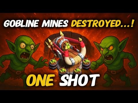 Goblin Mines Destroyed in ONE SHOT! (Insane Clash of Clans Strategy)#clashofclans #coc