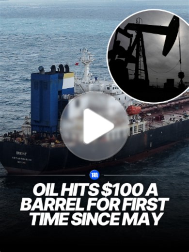 Oil prices have climbed to $100 a barrel for the first time since May, as escalating conflict in the Middle East fuels concerns over potential supply disruptions. Prices surged after the U.S. intensified strikes on Iran, while Houthi attacks on oil tankers in the Red Sea threatened one of the world's most important shipping routes. #oil #usa #iran