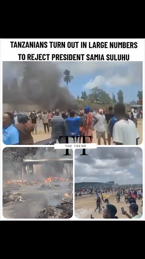 Tanzania come out in Large numbers to reject president Samiah suluhu. #thetrend | The trend