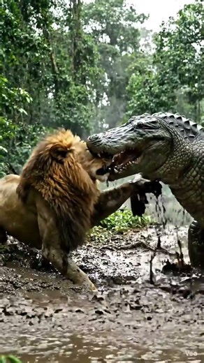 Alligator vs Lion fight #viralvideo #action #animation #trending #youtubevideo #animal #animals