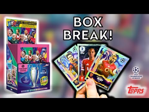 FULL BOX BREAK! | TOPPS UEFA CHAMPIONS LEAGUE STICKERS 2025/26 | 50 PACK BOX OPENING!