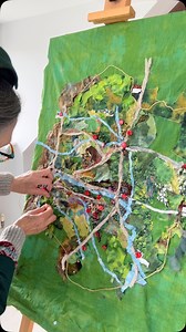 600 reactions · 28 comments | Putting the #Herefordshire county boundary on my textile map today. As everything is freehand without prior sketching or using a template, I am only aiming for an impression of the topography rather than a precision image. All the red buttons will be numbered and with a key so you will be able to find the places that have inspired my artwork. #workinprogress #visitherefordshire | Art in Textiles | Facebook