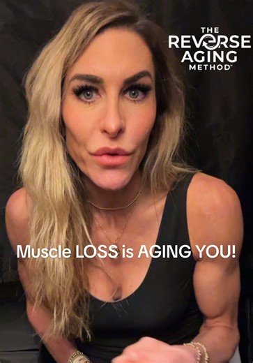 Cardio breaks down muscle. Muscle is your metabolism. Without muscle, you’re not just weaker—you’re aging faster at the cellular level. It’s time to lift heavy things. Comment REVERSE for my free guide. #thereverseagingmethod #womenover40 #buildmuscle #sarcopenia #strengthtraining