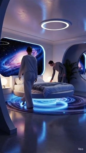 Futuristic Galaxy Epoxy Floor Bedroom 🚀 | Sci-Fi Luxury Room Transformation