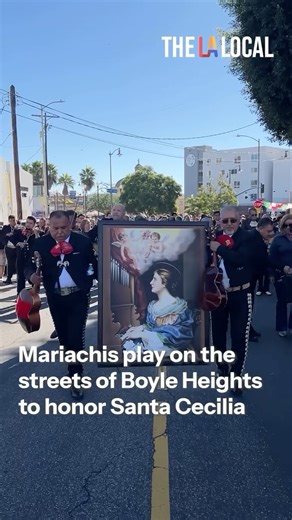 The LA Local on Instagram: "Mariachi musicians spilled onto the streets of Boyle Heights to play music in honor of Saint Cecilia, the patron saint of musicians. They asked for her guidance and protection all year round."