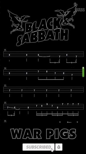 War Pigs Bass Line By Black Sabbath @ChamisBass #warpigs #blacksabbath #chamisbass #shorts