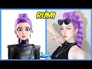 KPOP Demon Hunters in Real Life TikTok Version~🎵Guess KPOP Demon Hunters Characters By Dancing💃🔥