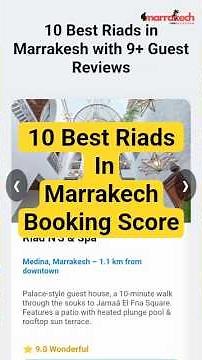10 Best Riads in Marrakech - Booking Score reviews #booking #marrakech #travel