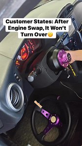 Customer says the engine swap is done, but the car won’t even crank. Mechanical part looks solid, mounts are in, everything bolted up. Swapping an engine is one thing, making electrons cooperate is another. Sometimes the hardest part of a swap isn’t the engine, it’s the wires you thought would be easy #mechanic #engineswap #cars #wiring #autoshop #mechaniclife #carproblems #projectcar #diagnostics #automotive #shoplife #carhumor | CarHax