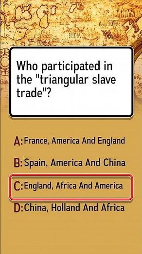 Which individuals were involved in the triangular slave trade?