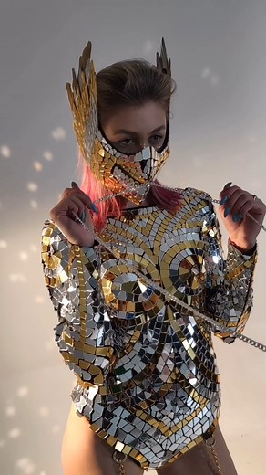 7K views · 60 reactions | Mirror bodysuits are sparkling outfits for...