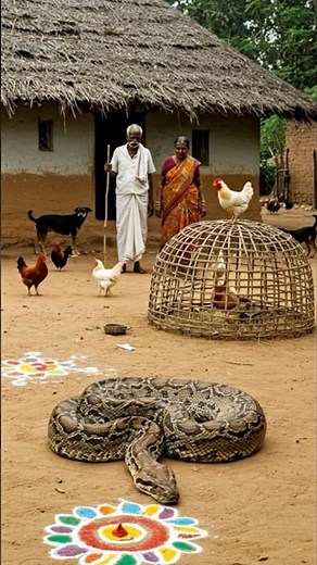 Hen Fights Back Shocking Python Encounter in Indian Village