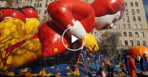 Macy’s Thanksgiving Day Parade Balloons Are Inflated