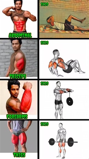 🔥 Build Abs, Triceps, Forearms & Thighs FAST! 💪#AbsWorkout #Forearms #Triceps #legworkoutDay